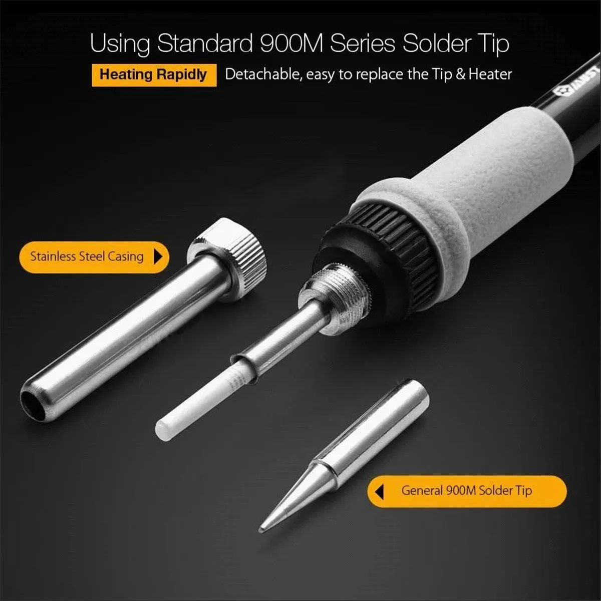 220 V/110 V Mustool? MT223 60 Вт Электрический паяльник Комплект температура сварочные пистолеты Регулируемые 5 шт. ПАЯЛЬНЫЕ НАКОНЕЧНИКИ