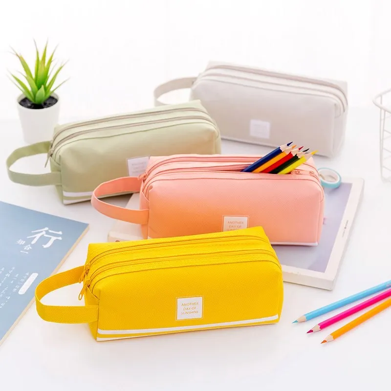 Чехол для карандашей trousse scolaire pink ferace cartuchera para lapices school etui kawaii холст большой емкости kalem kutusu newme box