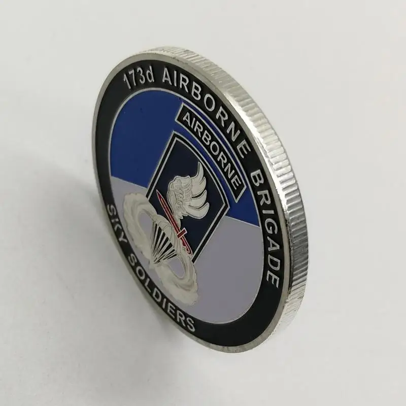 США наградная монета 173d Воздушная дивизия небо солдат дизайн коллекционные монеты Памятная коллекция монет памятные сувениры