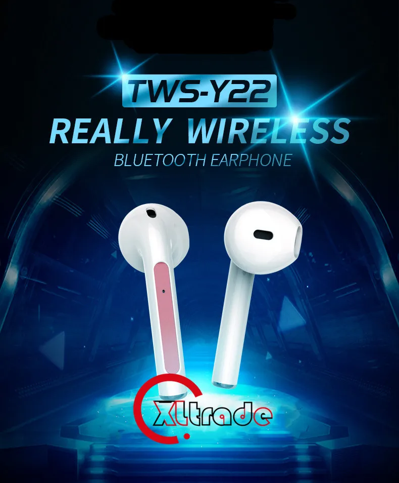 Новинка Y22 беспроводные Bluetooth наушники HIFI TWS беспроводные наушники сенсорное управление наушники с зарядным устройством для IOS Android телефона