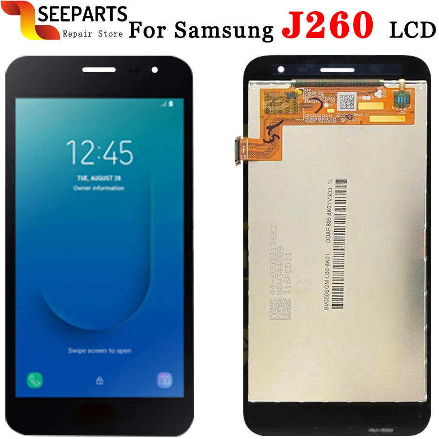Оригинальный протестированный ЖК дисплей для Samsung Galaxy J260 J2 Core с сенсорным экраном