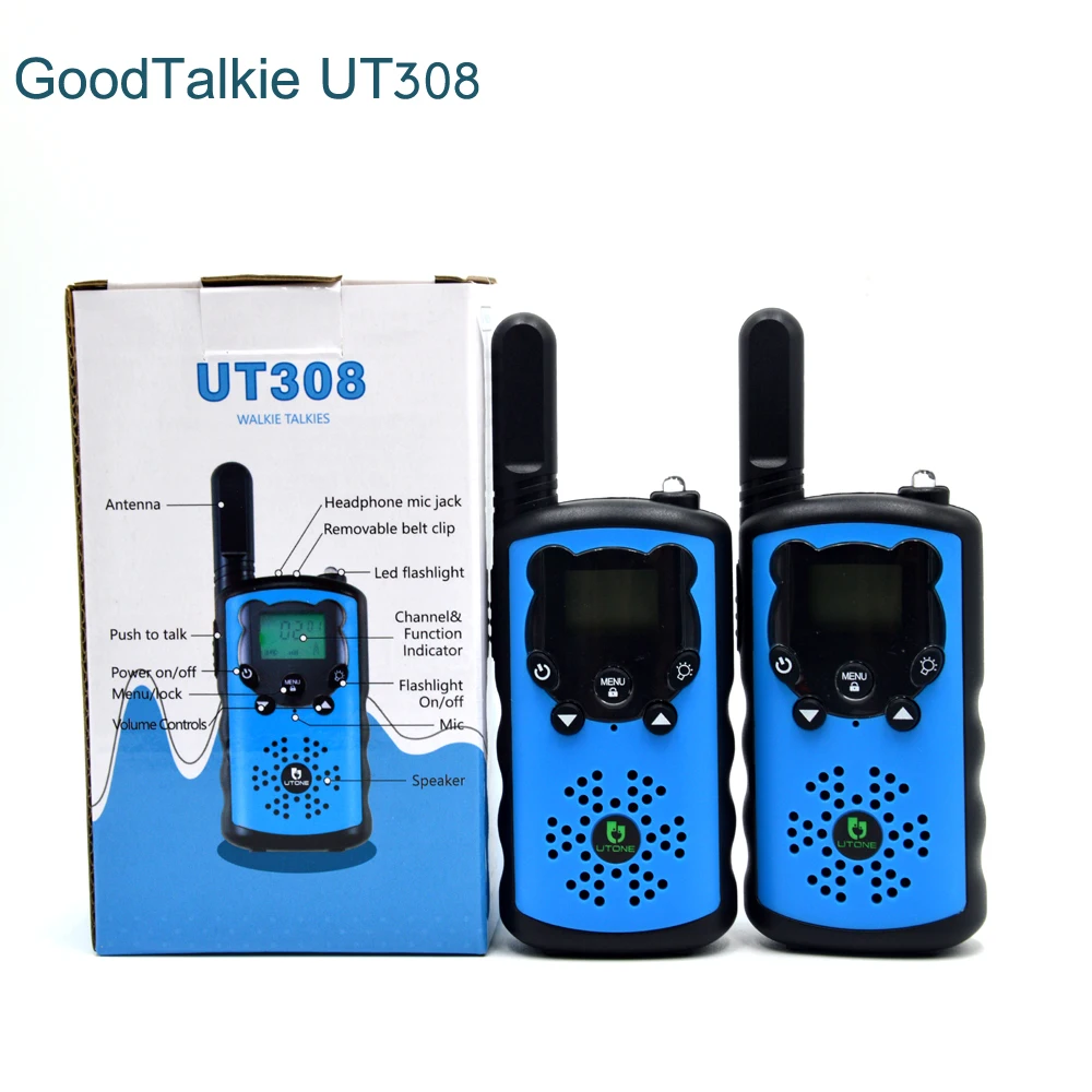 blue GoodTalkie UT308 большой дальности с подкладкой радио путешествия иди и болтай walkie talkie - Цвет: blue
