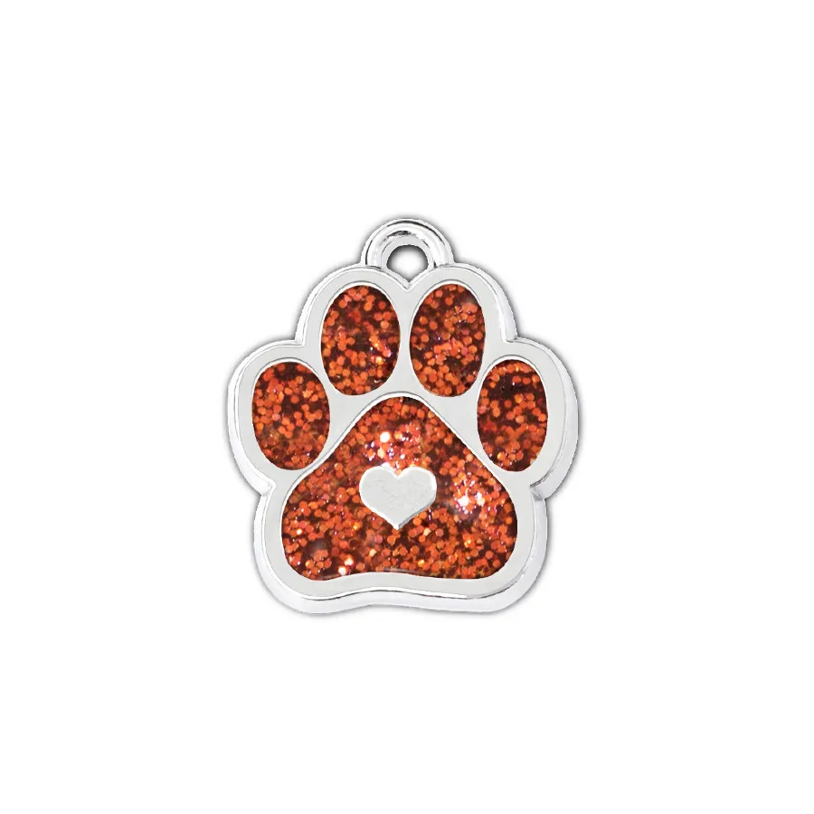 Red HC48605 10 шт. лапы домашнего животного Bling Эмаль Кошка Собака/медведь лапы печать висят кулон подходит шарнирный брелок Брелоки мешочек для украшений изготовление HC486 - Цвет: Red HC48605