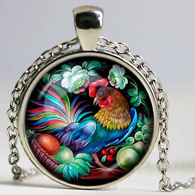 Модные украшения петух Кулон ожерелье сельскохозяйственных животных колье