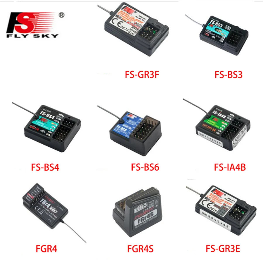 Оригинальный Flysky FS GR3E GR3F BS4 BS6 iA4B BS3 FGr4 FGr4S 2 4 ГГц 4CH для RC автомобилей передатчик Traxxas