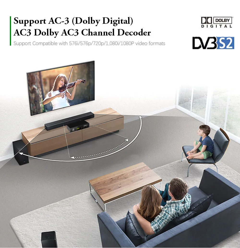 Приемное устройство H.265 DVB-S2-цифра спутниковый телевизионный ресивер finder цифровой ТВ компьютерной приставки к телевизору Интернет Youtube IP ТВ cs декодер Powervu Wi-Fi Biss