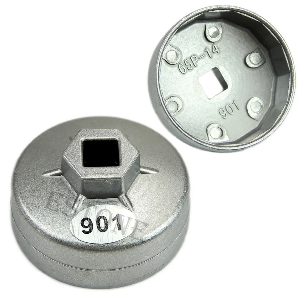 

1/2 Square Drive 65mm 14 Flutes End Cap Oil Filter Wrench Auto Tool For Toyota