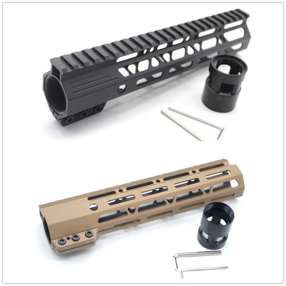 AR15 черный/Загар 9 ''дюймовый свободный плавающий зажим M lok Handguard Picatinny Rail