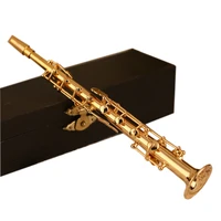 moonembassy mini soprano saxophone model miniature saxophone model with metal stand for home decoration