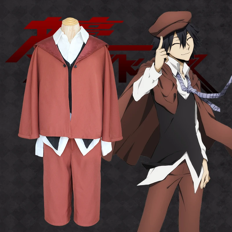 

Japanese Bungou Stray Dogs Anime cosplay Ranpo Edogawa 7PCS one set costumes halloween party cos