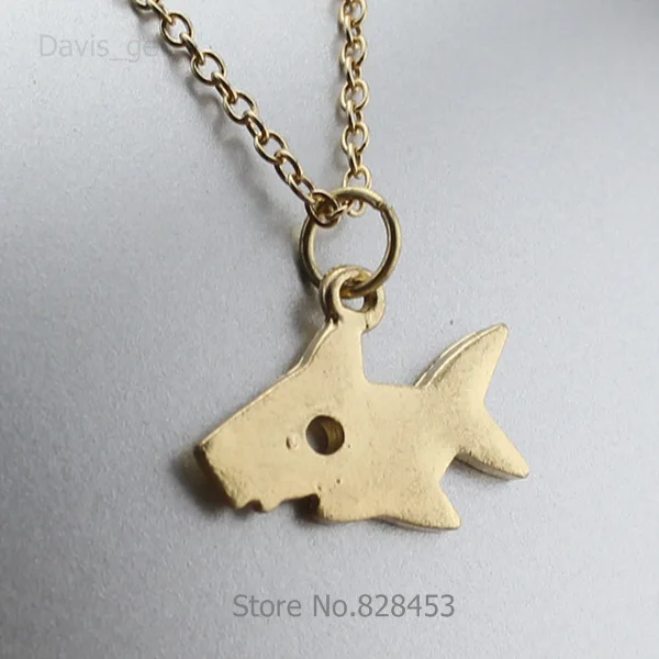 2015 новых мужчин мода ювелирных изделий ужасно акула подвески 18 &quot + 3 короткое