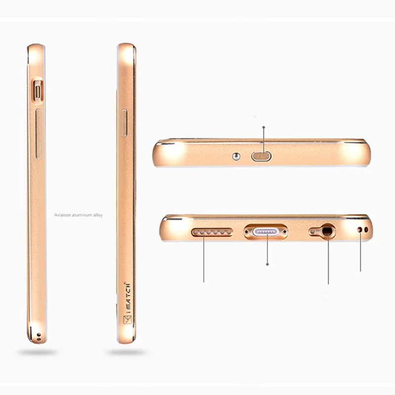 Роскошный Алюминиевый бампер с металлической рамкой для Apple iPhone 6 S Оригинальный