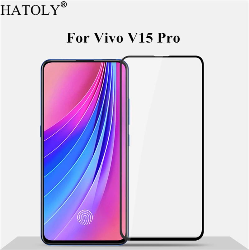 Vivo V15 Pro стекло для протектор экрана полный клей охват пленка закаленного стекла