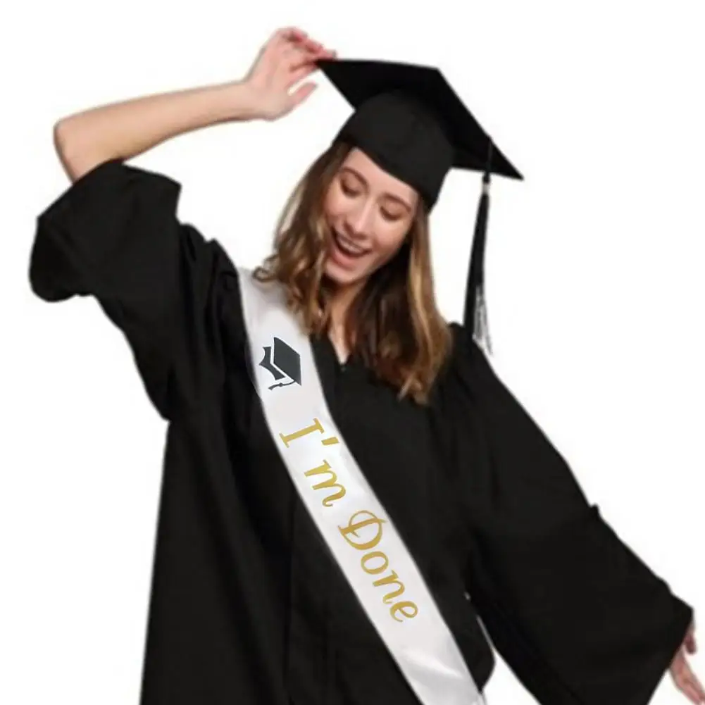 Bronzing Flash graduation Girl Sash Happy graduation вечерние аксессуары Декор принцесса ленты пояс на плечо вечерние подарки