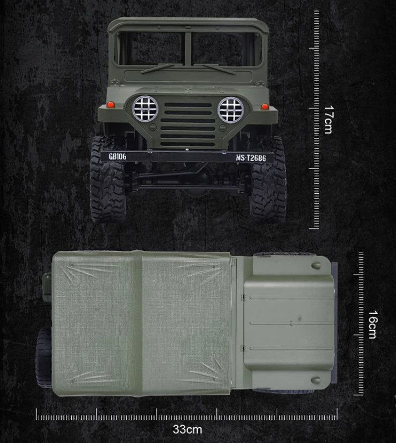 Подарок для мальчика, имитация, военный, внедорожный джип автомобиль 2,4 г 1/14 масштаб, яркая фара 4WD, армейский альпинистский пульт дистанционного управления, Радиоуправляемый автомобиль