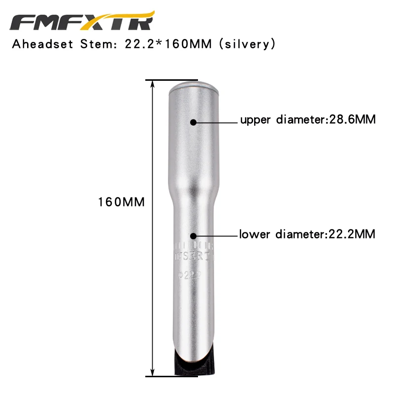22.2mm Black FMFXTR 22,2*25,4 мм стержень для шоссейного велосипеда увеличенная контрольная трубка Расширенный руль для горного велосипеда передний адаптер вилки Новые велосипедные запчасти - Цвет: 22.2mm Black