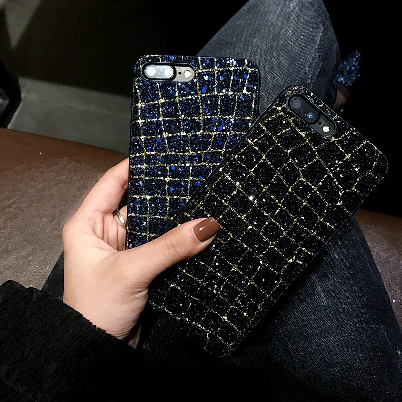 Новый женский модный блестящий чехол для телефона iphone 7 8 6 S Plus Блестящий жесткий
