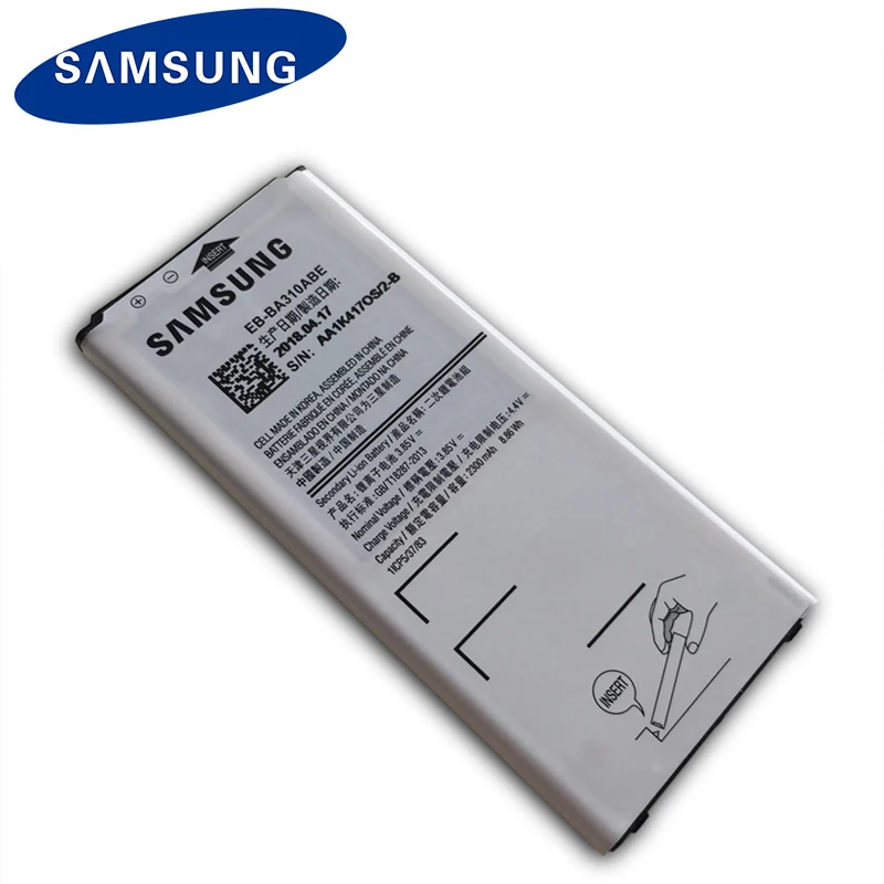 SAMSUNG оригинальный EB BA310ABE батареи телефона для Samsung GALAXY A3 2016 Edition A310 A5310A A310F SM 2300mAh с