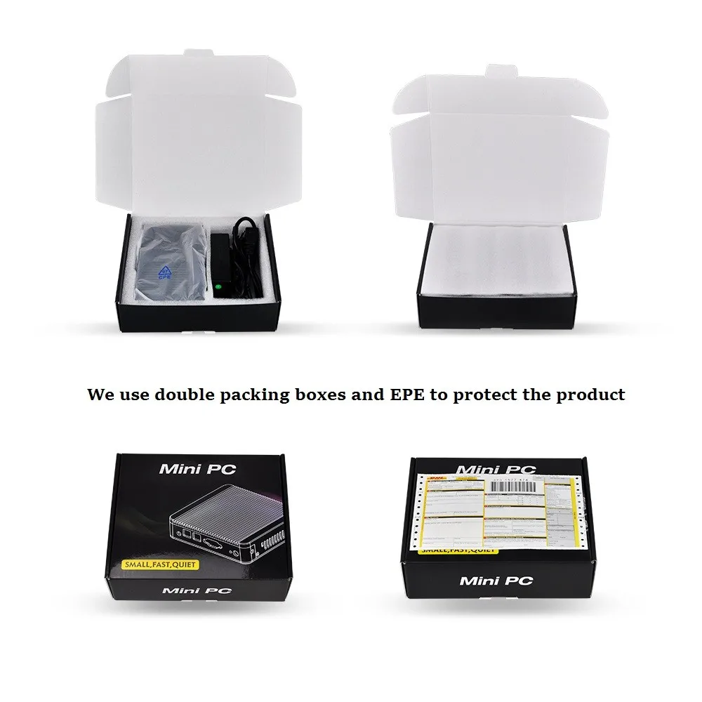 Бесплатная доставка Qotom Mini PC 4 Lan Pfsense box Q190G4U J1900 четырехъядерный брандмауэр