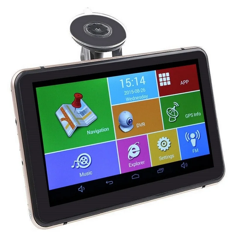 7 дюймов Android gps навигация автомобильный видеорегистратор Wifi AV-IN Bluetooth fm-передатчик 512/8G 16GB комплект последняя карта