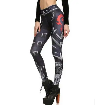 2019 Hot New Fashion Red Printed Female Fitness New Leggings Femininos Fashion Slim Elastic Pants Women Leggins Mujer