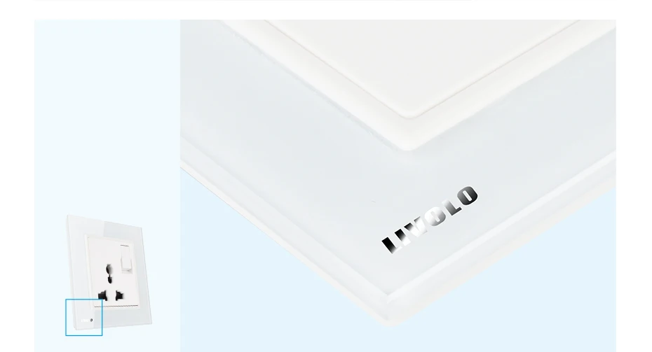 Livolo UK standard 1 банда 1Way кнопочный переключатель и 3 контакта многофункциональная 13A розетка, белая кристальная стеклянная панель, VL-W2Z1C-12