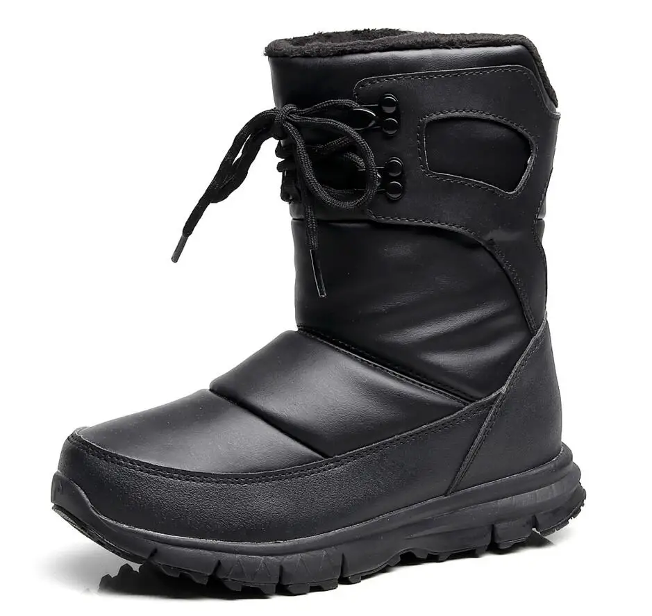 

Winter Children & Adult Snow Boots With Thick Plush Waterproof Non-slip Shoes Hot Warm For Big Boys And Girls Men Women