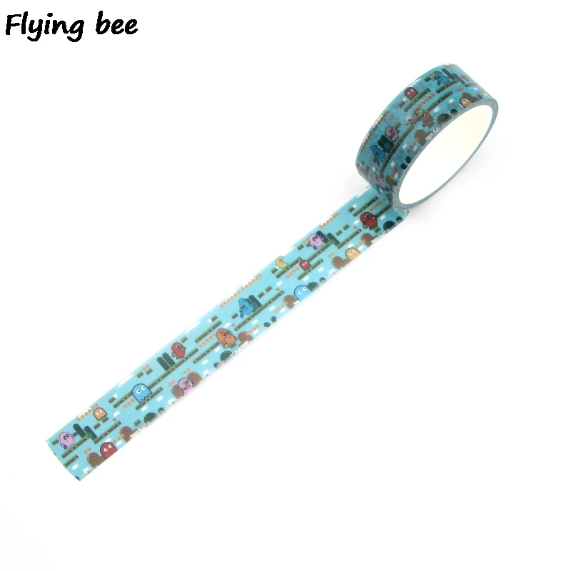 Flyingbee 15 мм X 5 м Бумага васи клейкие ленты Pac человек милый клейкая лента DIY Скрапбукинг Стикеры мультфильм маскирующая лента X0336