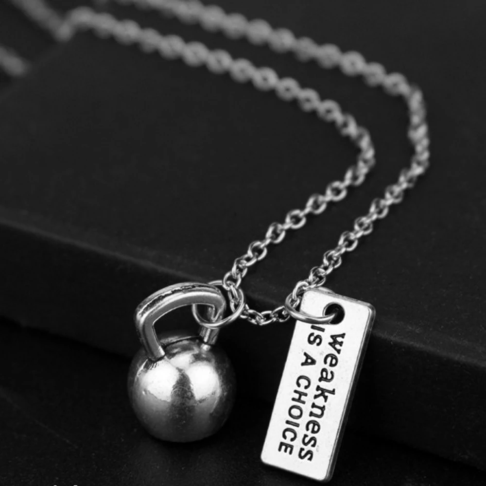 Разные стили спортивной веры строгое ожерелье для гантелей|pendant necklace|necklace