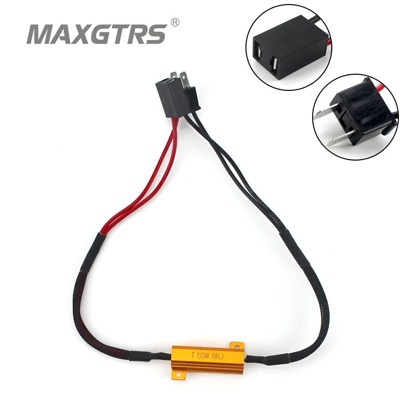 

2x H1 H3 H4 H7 H8 H11 9005 9006 LED Fog Light DRL Headlight Canbus 50W Load Resistor Wiring Canceller Canbus ERROR FREE Decoders