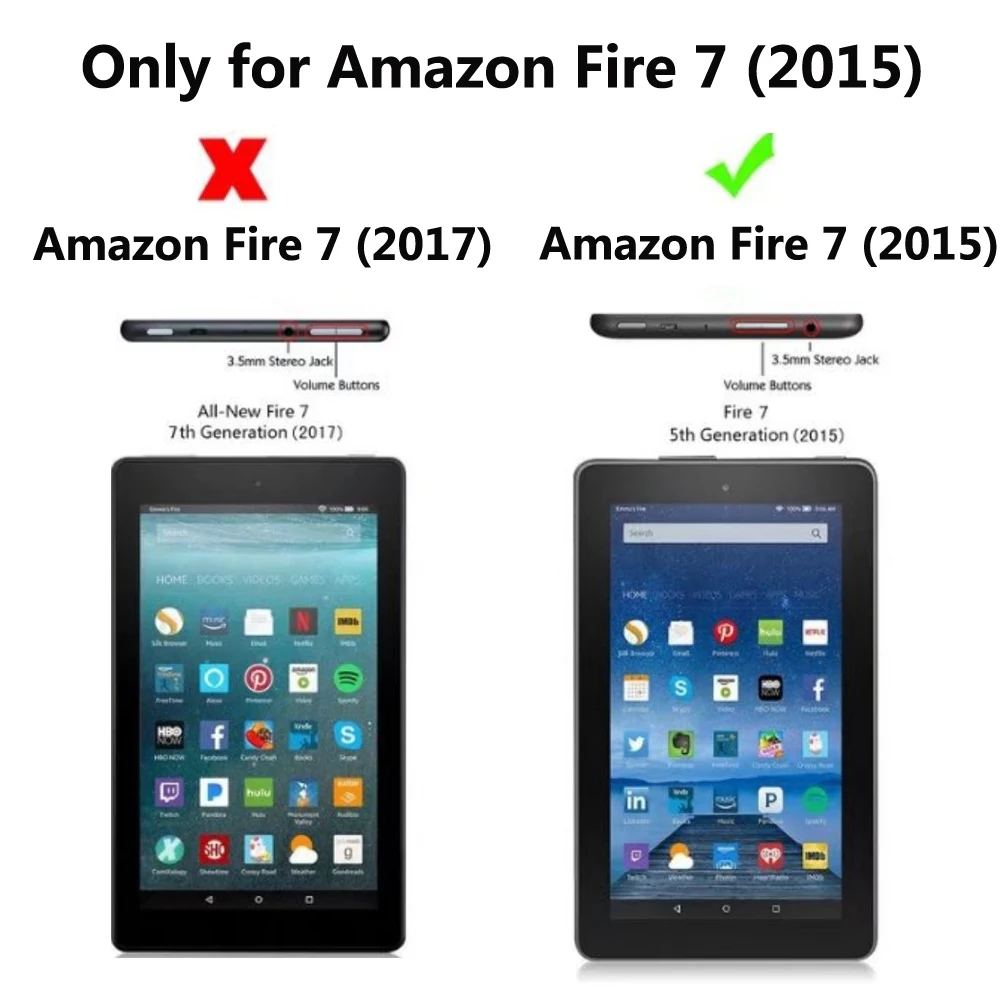 Чехол для Amazon Kindle Fire 7 2015 5 го поколения чехол планшета Hyun мягкий силиконовый