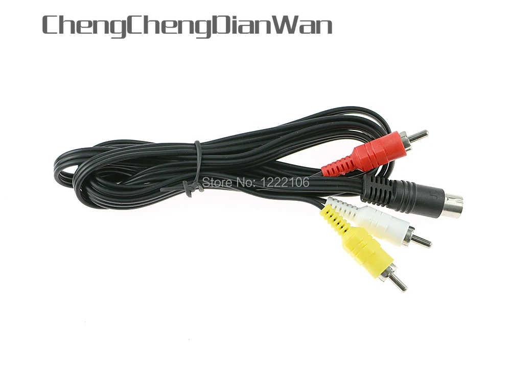 Прочный Аудио Видео AV кабель chengdianwan 1 8 м 6 футов для Sega Saturn A/V RCA SS соединительный