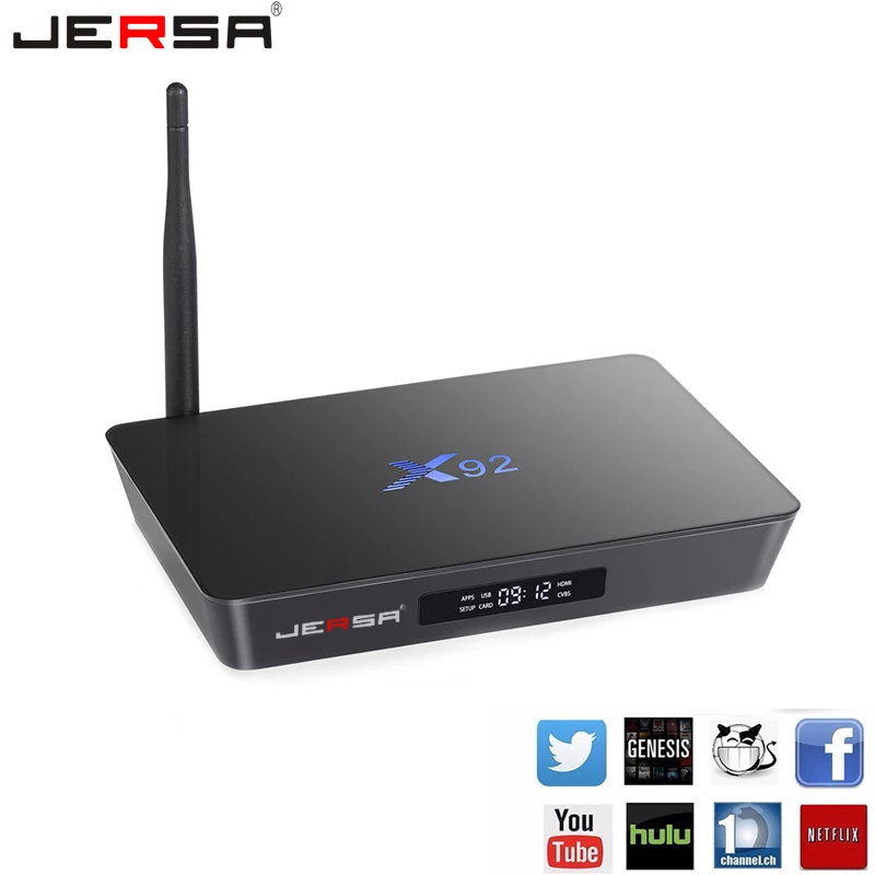 Новый X92 Android 6.0 TV Box 2 ГБ RAM + 16 ROM Amlogic S912 ТВ коробка Octa-core 2.4 ГГц/5.8 ГГц BT CPU 5 Г Wi-Fi 4 К H.265