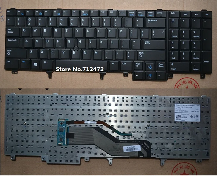 SSEA новая клавиатура для ноутбука с указателем Dell Latitude E5520 E5520m E5530 E6520 E6530 E6540 без