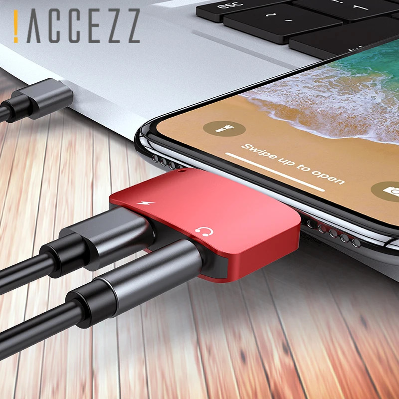 ! ACCEZZ 3 5 мм разъем для прослушивания зарядки адаптер Apple iphone X 8 7 Plus XS MAX XR адаптеры