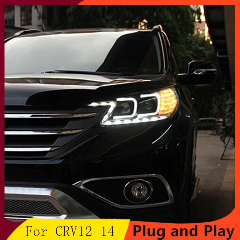 Стайлинг автомобиля для Honda CRV CR V Led передняя фара s 2012 2014 с двумя C ангельскими