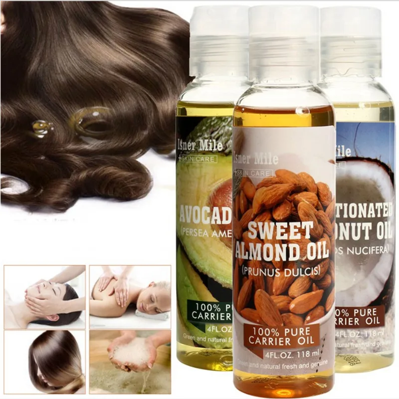 100% натуральный массаж спа миндальное эфирное масло авокадо кокосовое холодного