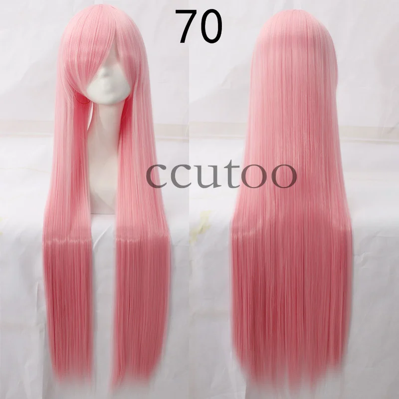 Ccutoo 100 см/39," 82 разных цвета полная челка прямые длинные термостойкие синтетические волосы Косплей Костюм Парики