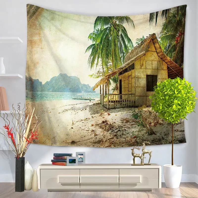 Настенный Гобелен из полиэстера лотоса полотенца для песочного пляжа коврик