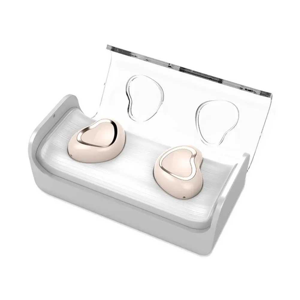 Мини Ультра маленькие наушники Bluetooth с зарядным отсеком V4.1 бинауральные