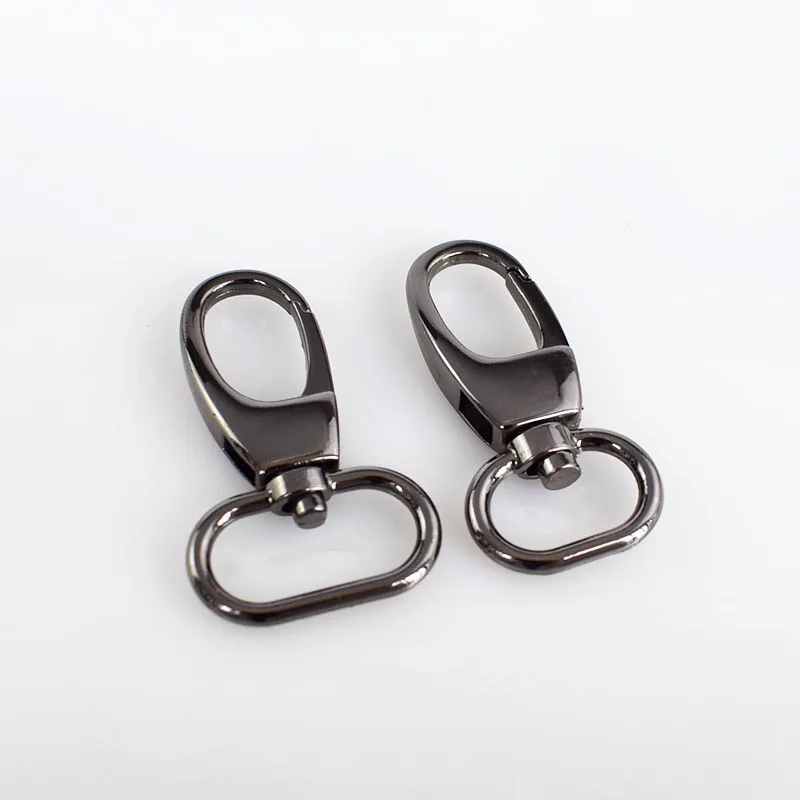 gun black 4 шт. Meetee 20/26 мм металлическая застежка-лобстер поворотные карабины Buckels для мешок на карабине зажим ошейник пряжки ювелирные изделия DIY аксессуары F1-28 - Цвет: gun black