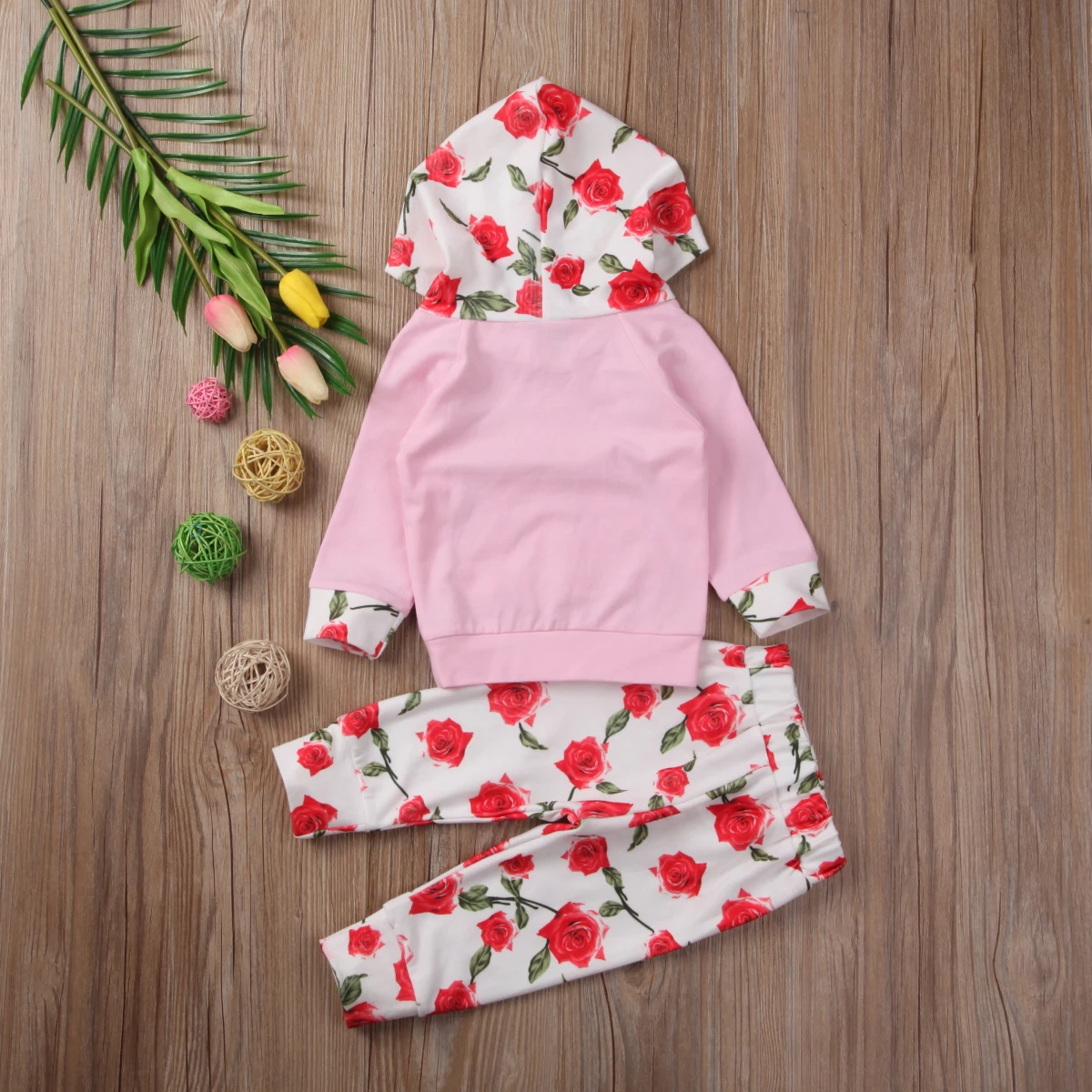 

PUDCOCO Newest 2018 Newborn Baby Girl Floral Hooded Long Sleeve Tops Coats+ Leggings Outfit Toddler Casual Clothes Sets 0-24M