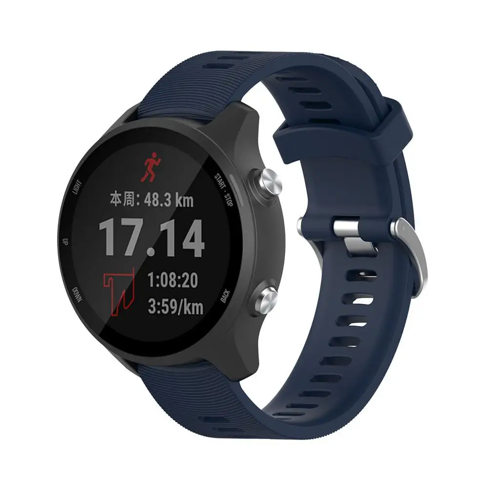 Ремешок для часов спортивный мягкий силиконовый сменный ремешок Garmin Forerunner 245 мм