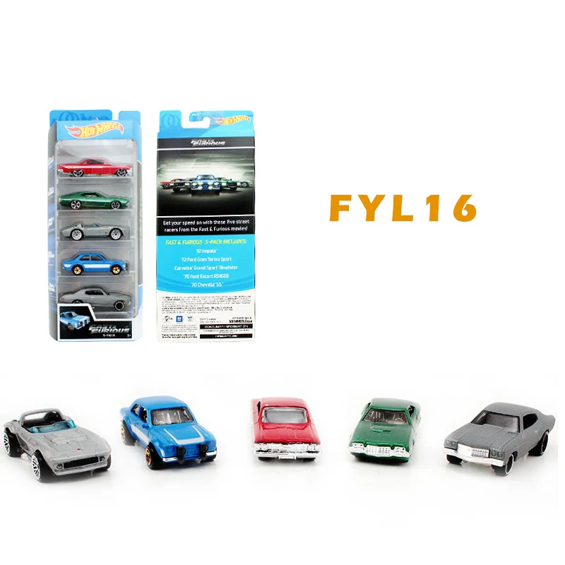 FYL16 5 шт./лот Hotwheels 1: 64 спортивный автомобиль набор металлический материал тело гоночный автомобиль коллекция сплав автомобиль подарок для ребенка горячие колеса 1806 - Цвет: FYL16