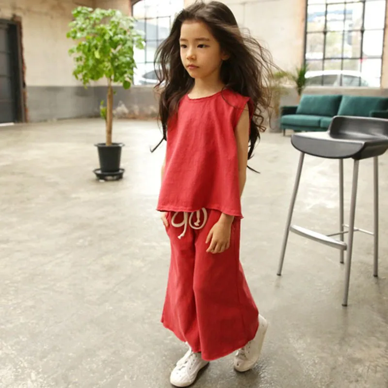 2021 летние комплекты для девочек подростков детские костюмы штаны комплект