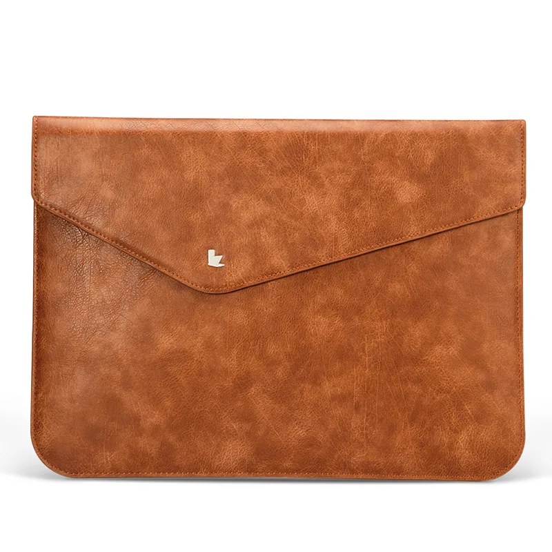 Light Brown Сумка для ноутбука jisoncase из искусственной кожи для Macbook Air/Pro/retina, 13 дюймов, деловые магнитные Чехлы для Macbook Air/Pro 13 дюймов - Цвет: Light Brown