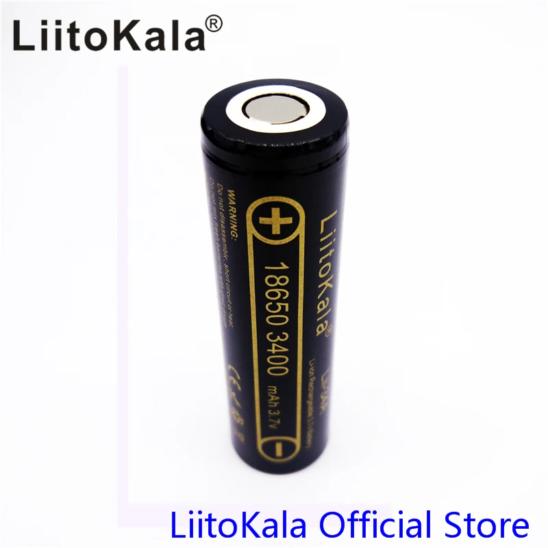 4 шт. LiitoKala Lii-34A 18650 3400mAh аккумуляторная батарея 3,7 v литий-ионные аккумуляторы