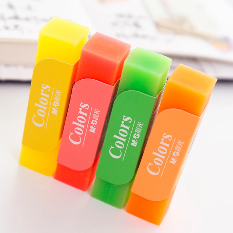 

36pcs/box creative Cute Candy Color Pencil Eraser for Student Art Painting children kids gifts Stationery school office supplies
