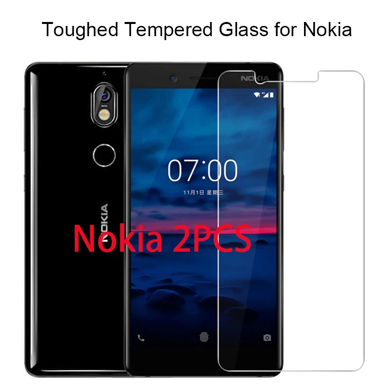 2 шт. жесткая пленка из закаленного стекла для Nokia 7 1 6 Plus 2018 закаленное защитное