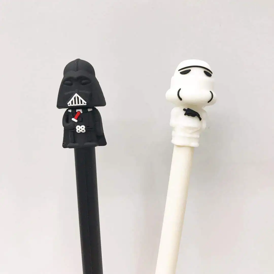 2 шт. пишущие ручки черных гелевых ручек молочного цвета воин Животные для